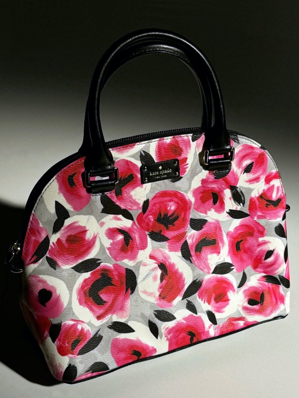 Kate Spade New York Grove Street Carli Rose Bed Floral Satchel Crossbody.